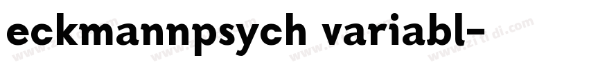 eckmannpsych variabl字体转换